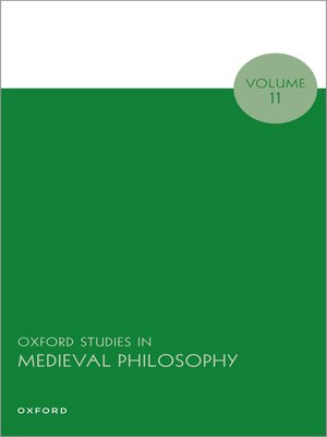cover image of Oxford Studies in Medieval Philosophy